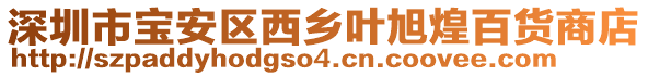 深圳市寶安區(qū)西鄉(xiāng)葉旭煌百貨商店