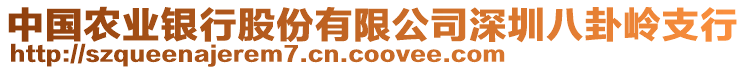 中國農(nóng)業(yè)銀行股份有限公司深圳八卦嶺支行