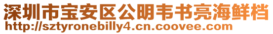 深圳市寶安區(qū)公明韋書亮海鮮檔