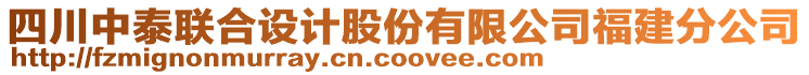 四川中泰聯(lián)合設計股份有限公司福建分公司