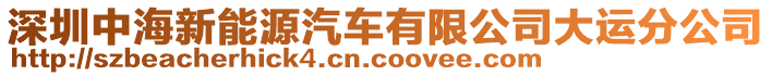 深圳中海新能源汽車有限公司大運(yùn)分公司