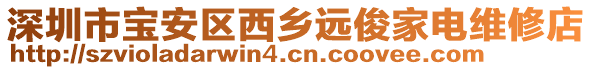 深圳市寶安區(qū)西鄉(xiāng)遠(yuǎn)俊家電維修店