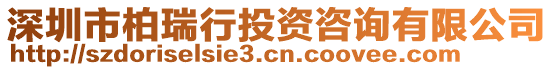 深圳市柏瑞行投資咨詢有限公司