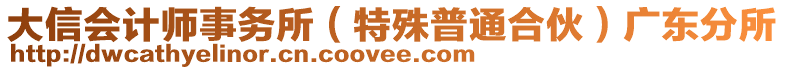大信會計師事務(wù)所(特殊普通合伙)廣東分所
