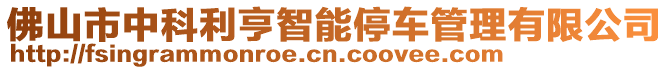 佛山市中科利亨智能停車管理有限公司