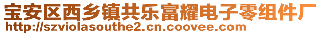 寶安區(qū)西鄉(xiāng)鎮(zhèn)共樂富耀電子零組件廠