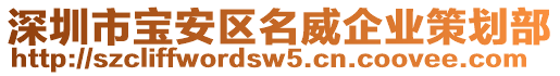深圳市寶安區(qū)名威企業(yè)策劃部