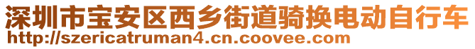 深圳市寶安區(qū)西鄉(xiāng)街道騎換電動(dòng)自行車