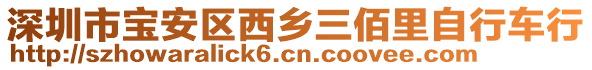 深圳市寶安區(qū)西鄉(xiāng)三佰里自行車行