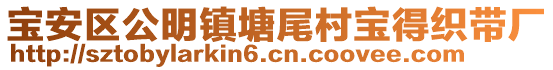 寶安區(qū)公明鎮(zhèn)塘尾村寶得織帶廠