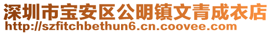 深圳市寶安區公明鎮文青成衣店