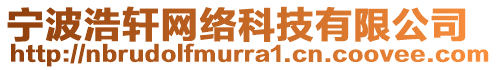 寧波浩軒網(wǎng)絡(luò)科技有限公司