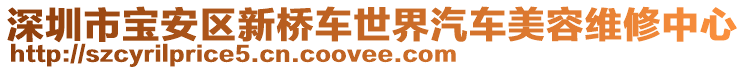 深圳市宝安区新桥车世界汽车美容维修中心