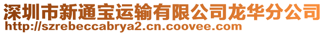 深圳市新通寶運輸有限公司龍華分公司