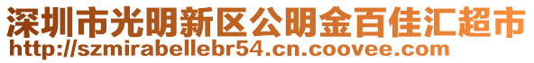 深圳市光明新區(qū)公明金百佳匯超市