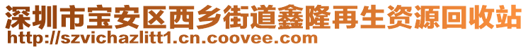 深圳市寶安區(qū)西鄉(xiāng)街道鑫隆再生資源回收站