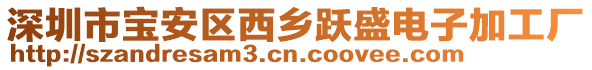 深圳市寶安區(qū)西鄉(xiāng)躍盛電子加工廠