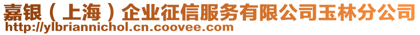 嘉銀（上海）企業(yè)征信服務(wù)有限公司玉林分公司