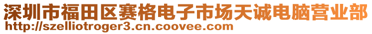 深圳市福田區(qū)賽格電子市場天誠電腦營業(yè)部