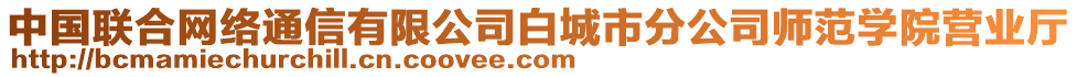 中國聯(lián)合網(wǎng)絡(luò)通信有限公司白城市分公司師范學(xué)院營業(yè)廳