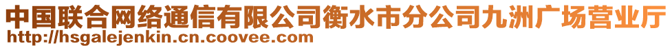 中國聯(lián)合網(wǎng)絡通信有限公司衡水市分公司九洲廣場營業(yè)廳