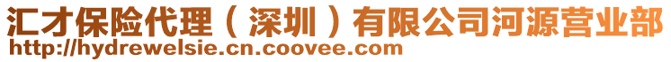 匯才保險代理（深圳）有限公司河源營業(yè)部