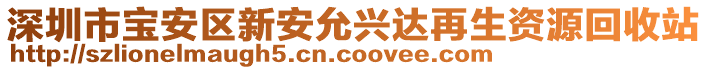 深圳市寶安區(qū)新安允興達再生資源回收站