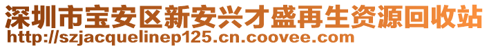 深圳市寶安區(qū)新安興才盛再生資源回收站