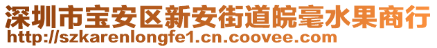 深圳市寶安區(qū)新安街道皖毫水果商行