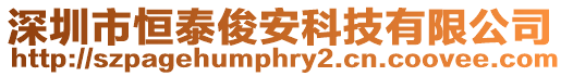 深圳市恒泰俊安科技有限公司