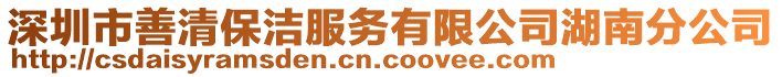 深圳市善清保潔服務有限公司湖南分公司