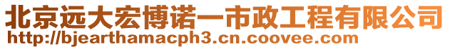 北京遠(yuǎn)大宏博諾一市政工程有限公司