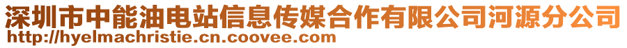 深圳市中能油電站信息傳媒合作有限公司河源分公司