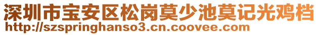 深圳市寶安區(qū)松崗莫少池莫記光雞檔