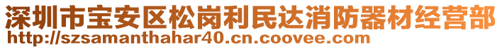 深圳市寶安區(qū)松崗利民達(dá)消防器材經(jīng)營部