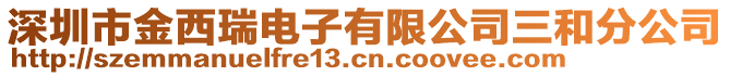 深圳市金西瑞電子有限公司三和分公司