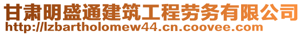 甘肅明盛通建筑工程勞務(wù)有限公司