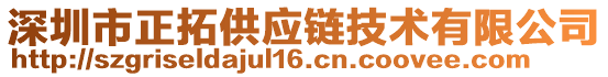 深圳市正拓供應(yīng)鏈技術(shù)有限公司