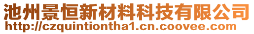 池州景恒新材料科技有限公司