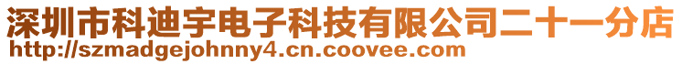 深圳市科迪宇電子科技有限公司二十一分店