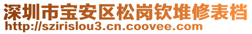 深圳市寶安區(qū)松崗欽堆修表檔