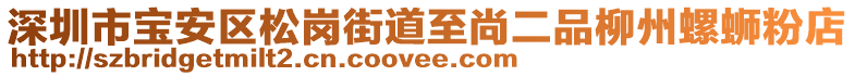 深圳市寶安區(qū)松崗街道至尚二品柳州螺螄粉店