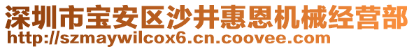 深圳市寶安區(qū)沙井惠恩機械經營部