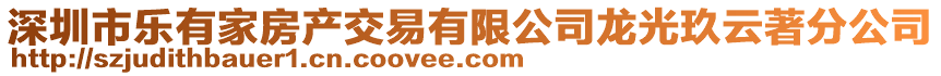 深圳市乐有家房产交易有限公司龙光玖云著分公司