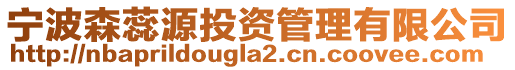 宁波森蕊源投资管理有限公司