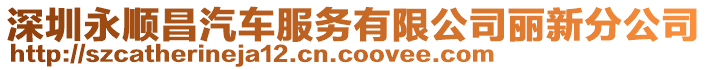 深圳永順昌汽車服務(wù)有限公司麗新分公司