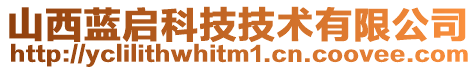 山西藍(lán)啟科技技術(shù)有限公司