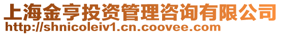 上海金亨投资管理咨询有限公司