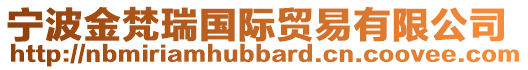 寧波金梵瑞國(guó)際貿(mào)易有限公司