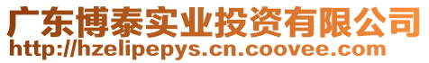 廣東博泰實(shí)業(yè)投資有限公司